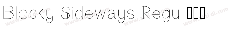 Blocky Sideways Regu字体转换